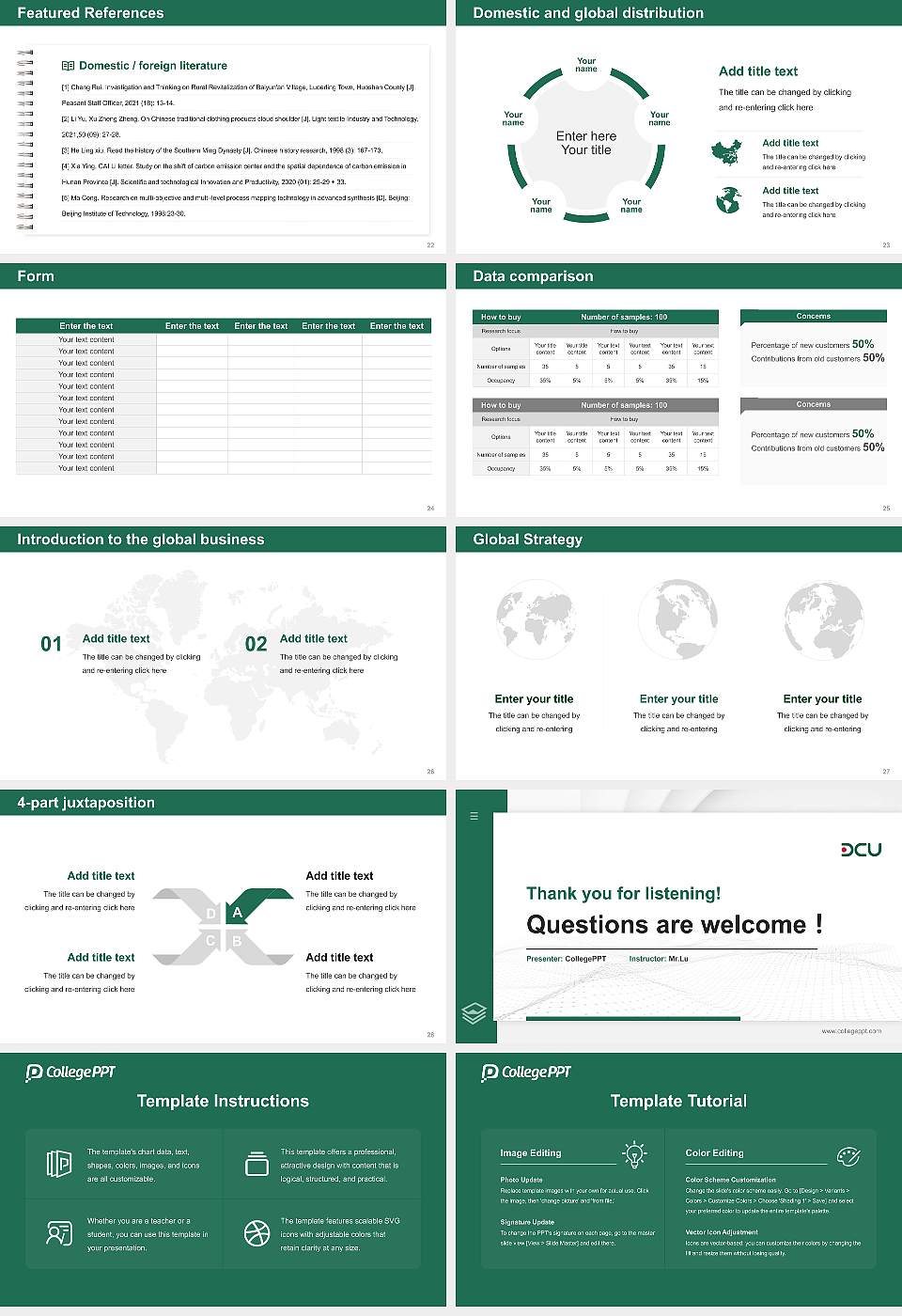Den-en Chofu University Thesis Proposal/Graduation Defense PPT Template16:9 ratio PPT effect preview image4
