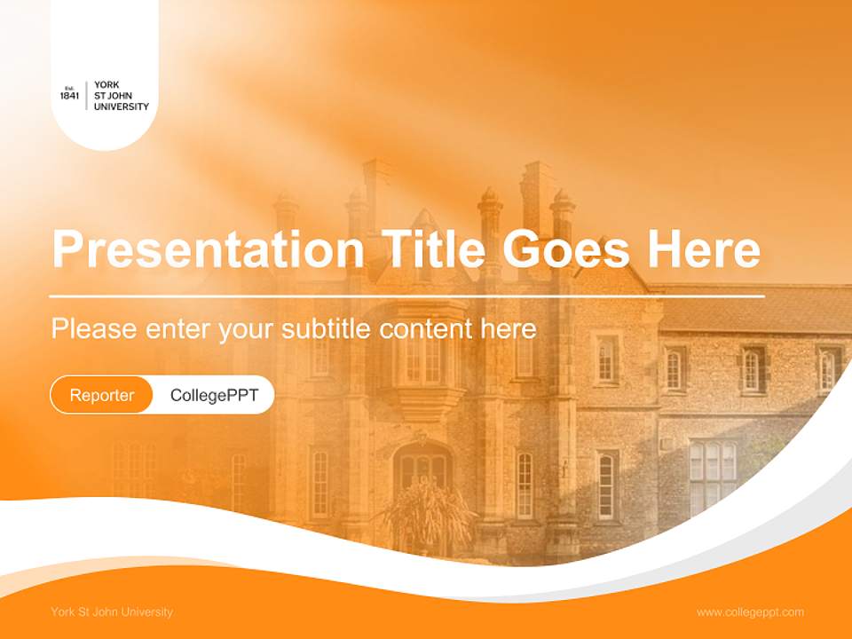 York St John University Lecture Sharing and Networking Event PPT Template4:3 ratio PPT effect preview image4
