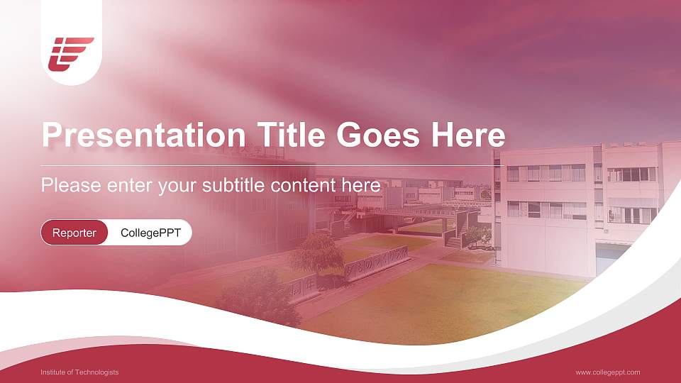 Institute of Technologists Lecture Sharing and Networking Event PPT Template16:9 ratio PPT effect preview image