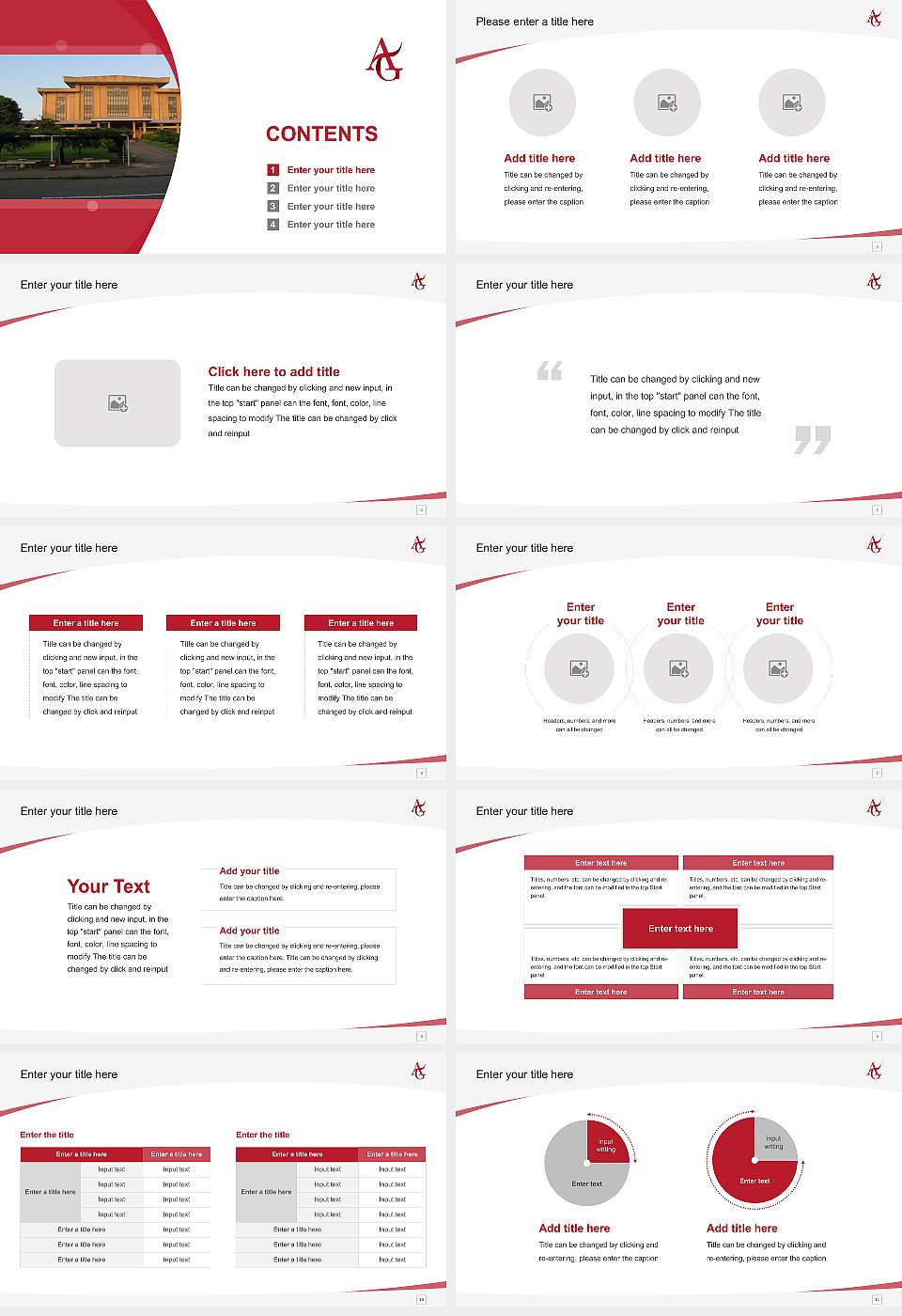 Aichi Gakuin University Course/Courseware Creation PPT Template16:9 ratio PPT effect preview image2
