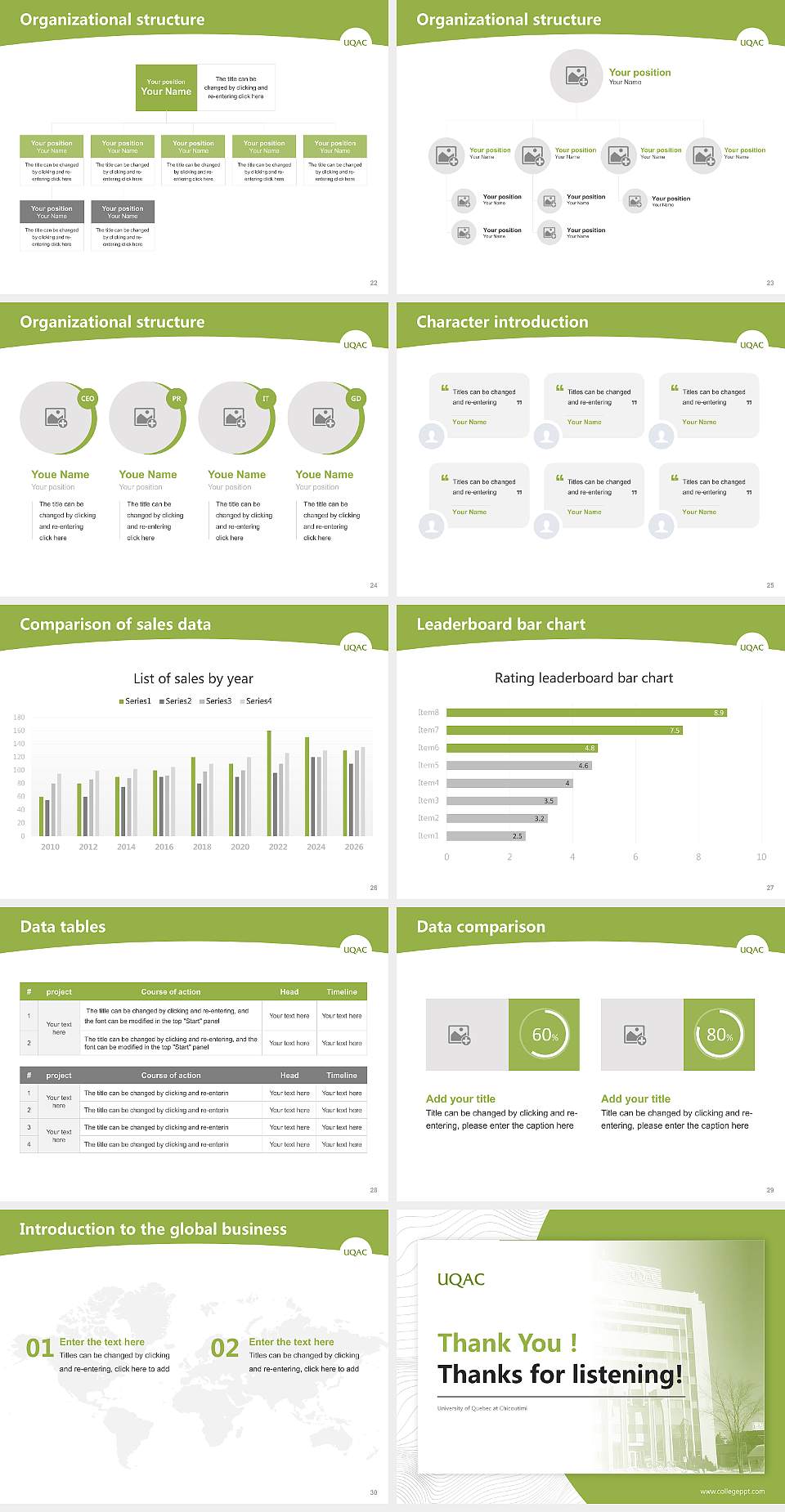 University of Quebec at Chicoutimi Academic Presentation/Research Findings Report PPT Template4:3 ratio PPT effect preview image4