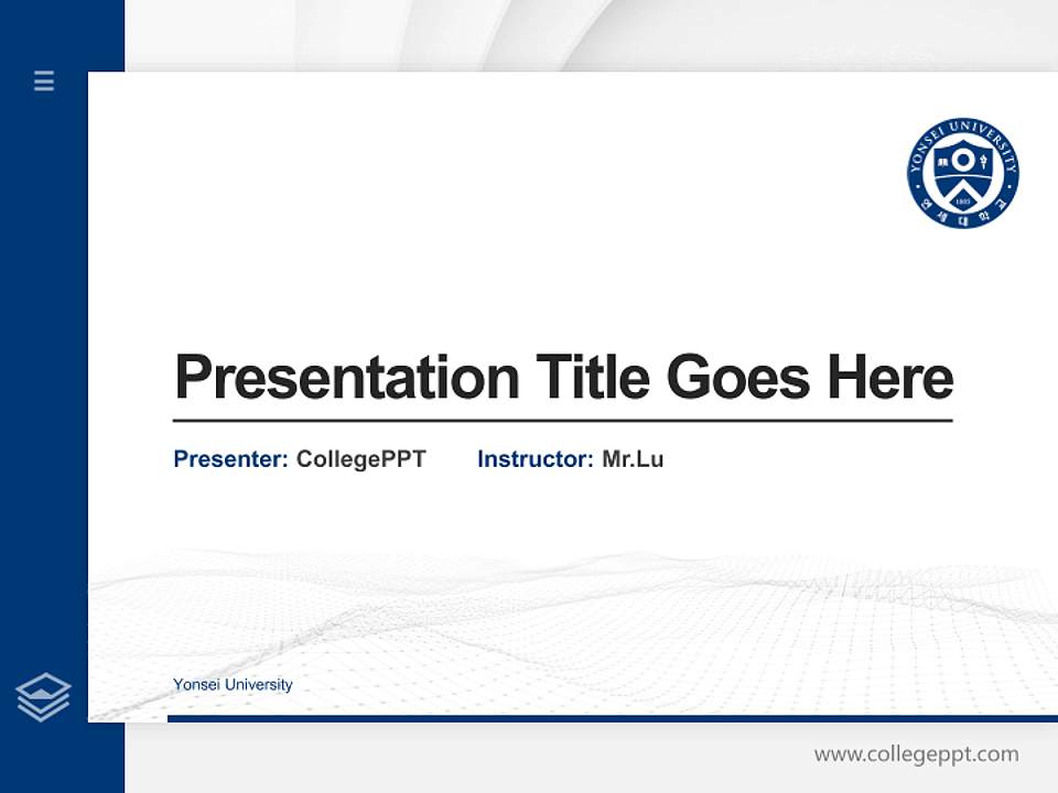 Yonsei University Thesis Proposal/Graduation Defense PPT Template4:3 ratio PPT effect preview image5