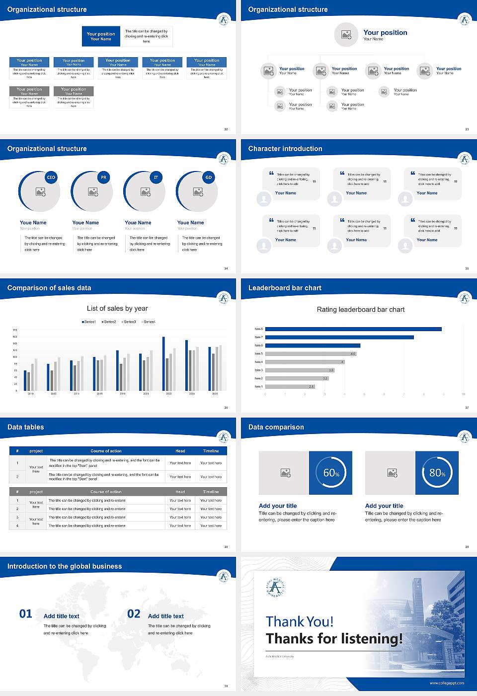 Aichi Medical University Academic Presentation/Research Findings Report PPT Template16:9 ratio PPT effect preview image4