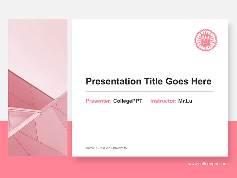 Aikoku Gakuen University General Purpose PPT Template4:3 ratio PPT effect preview image6