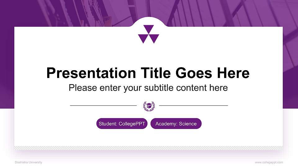 Doshisha University National Scholarship Defense PPT Template16:9 ratio PPT effect preview image