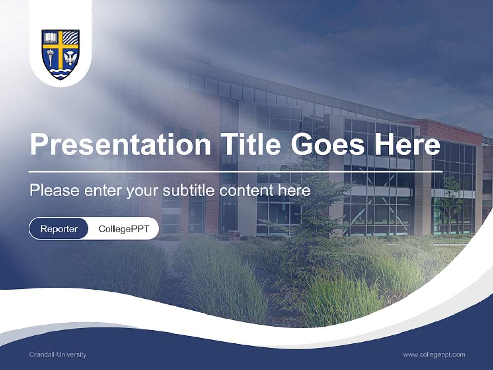 Crandall University Lecture Sharing and Networking Event PPT Template4:3 ratio PPT effect preview image4