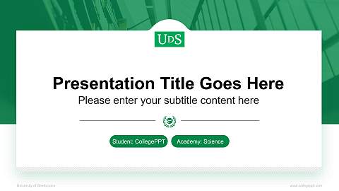 University of Sherbrooke National Scholarship Defense PPT Template