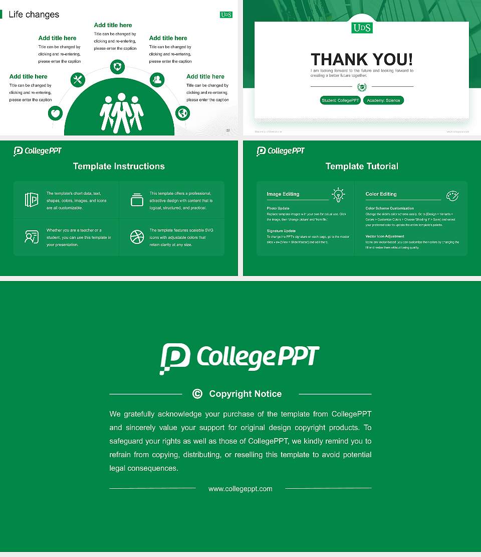 University of Sherbrooke National Scholarship Defense PPT Template16:9 ratio PPT effect preview image4