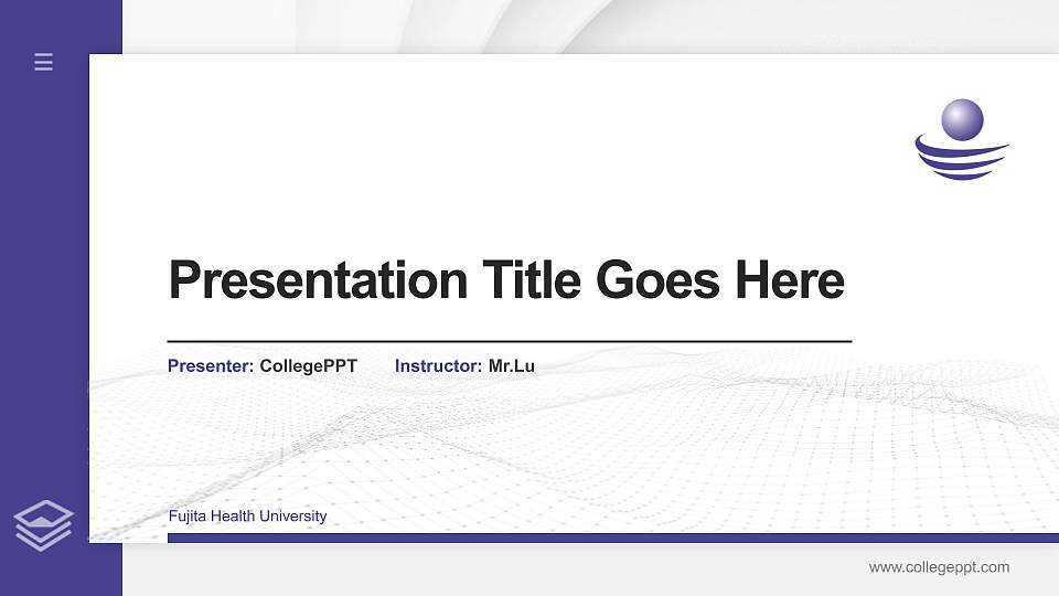 Fujita Health University Thesis Proposal/Graduation Defense PPT Template16:9 ratio PPT effect preview image