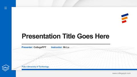 Fukui University of Technology Thesis Proposal/Graduation Defense PPT Template