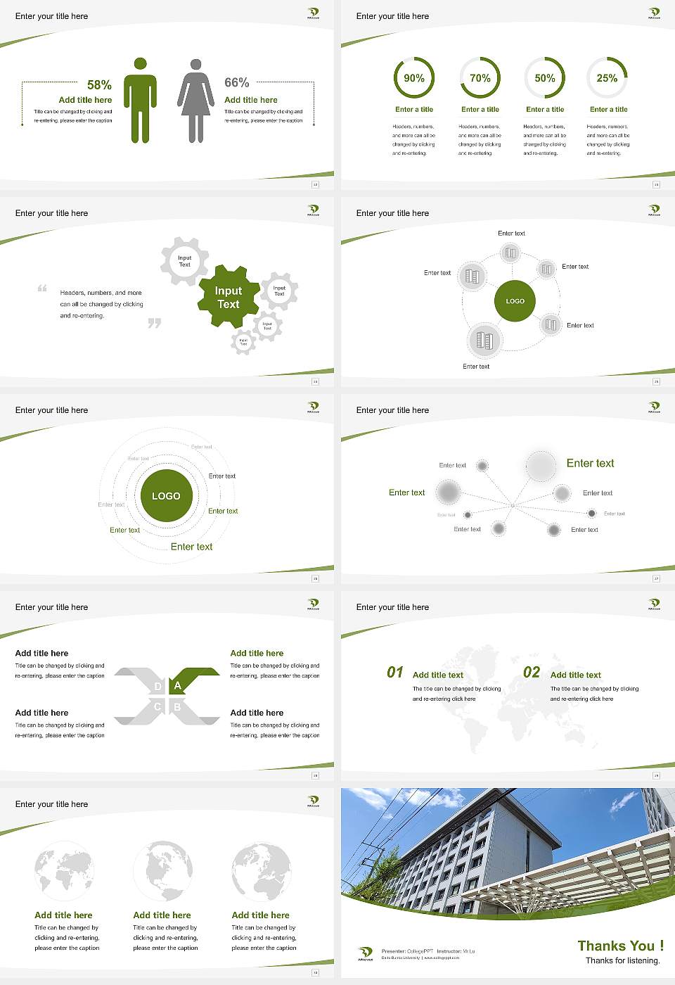 Daito Bunka University Course/Courseware Creation PPT Template16:9 ratio PPT effect preview image4