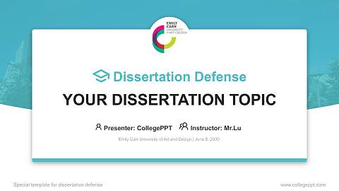 Emily Carr University of Art and Design Graduation Thesis Defense PPT Template
