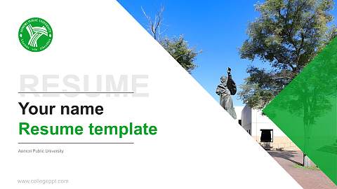 Aomori Public University Resume PPT Template