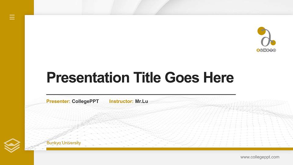 Bunkyo University Thesis Proposal/Graduation Defense PPT Template16:9 ratio PPT effect preview image