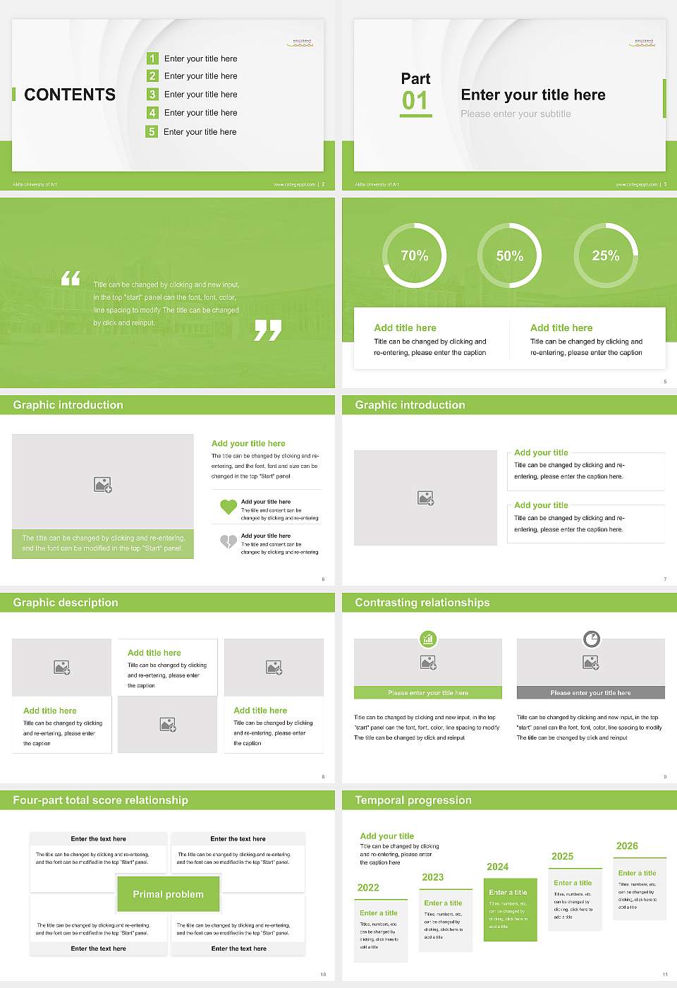 Akita University of Art Thesis Proposal/Graduation Defense PPT Template16:9 ratio PPT effect preview image2