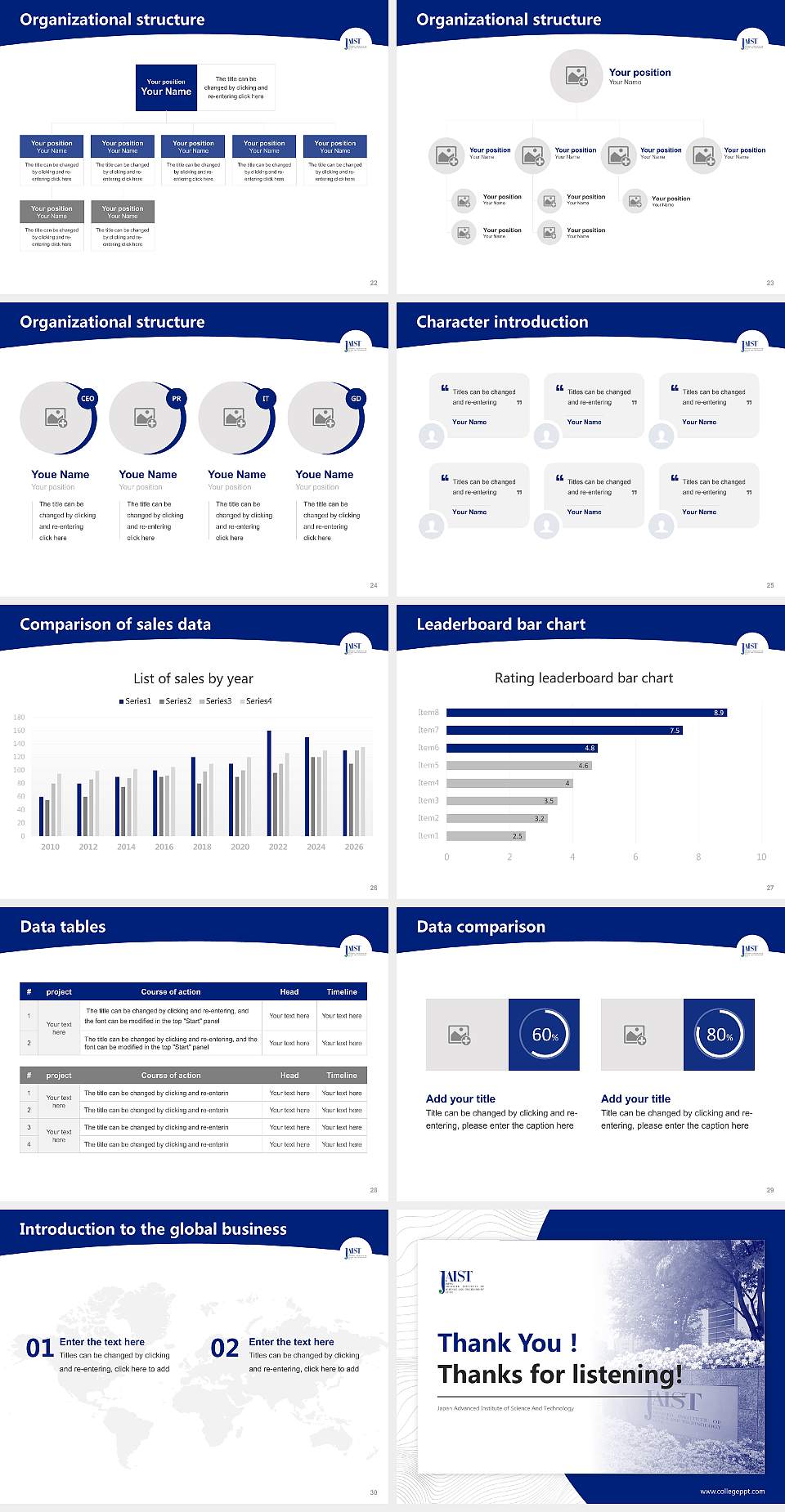 Japan Advanced Institute of Science And Technology Academic Presentation/Research Findings Report PPT Template4:3 ratio PPT effect preview image4