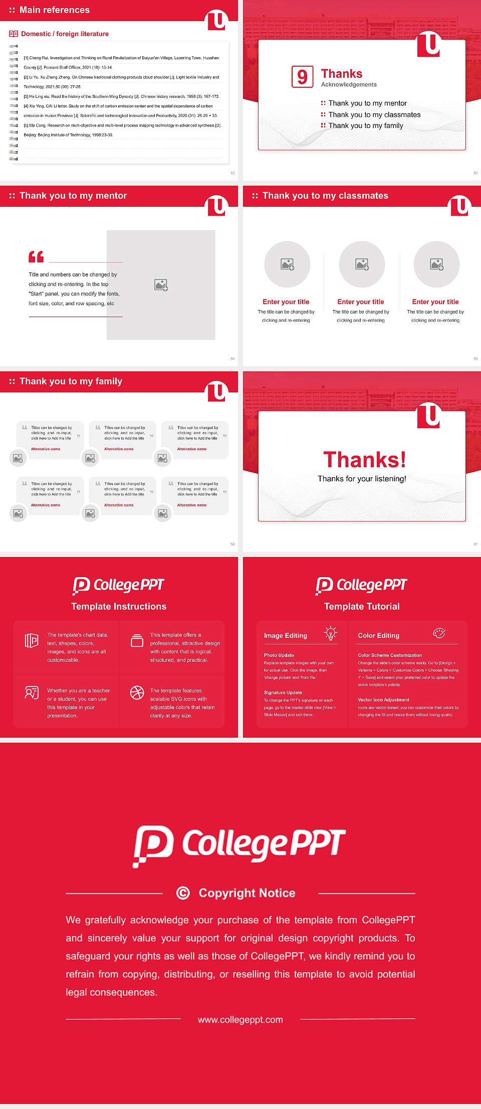 York University Graduation Thesis Defense PPT Template4:3 ratio PPT effect preview image7