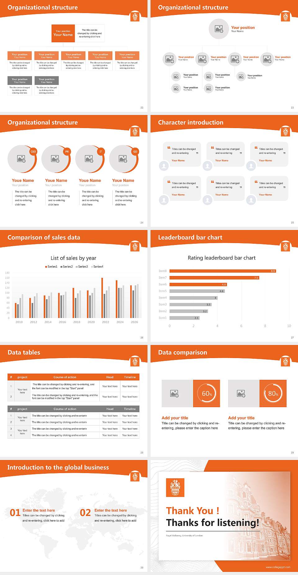 Royal Holloway, University of London Academic Presentation/Research Findings Report PPT Template4:3 ratio PPT effect preview image4