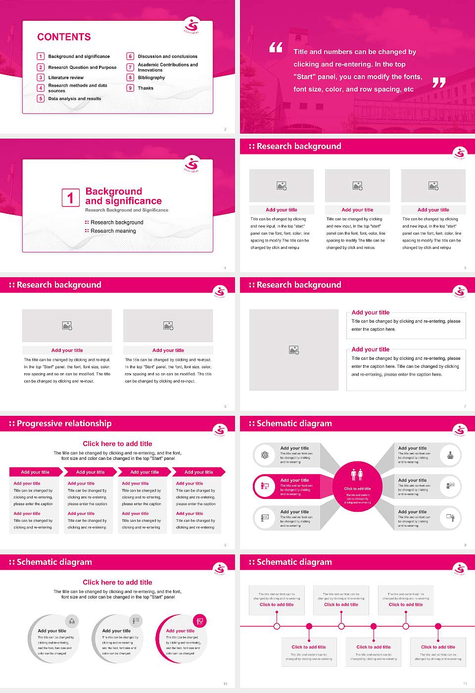 Chubu Gakuin University Graduation Thesis Defense PPT Template16:9 ratio PPT effect preview image2