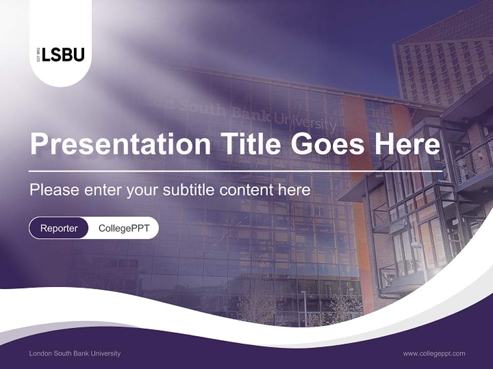 London South Bank University Lecture Sharing and Networking Event PPT Template4:3 ratio PPT effect preview image4