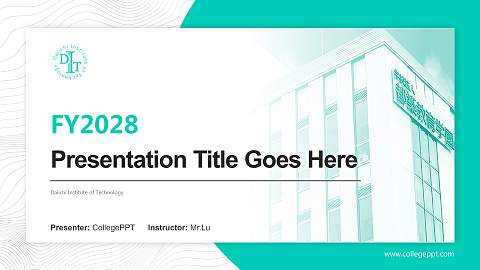Daiichi Institute of Technology Academic Presentation/Research Findings Report PPT Template