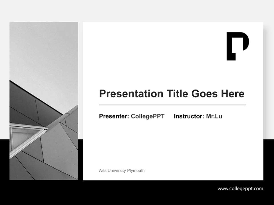 Arts University Plymouth General Purpose PPT Template4:3 ratio PPT effect preview image6