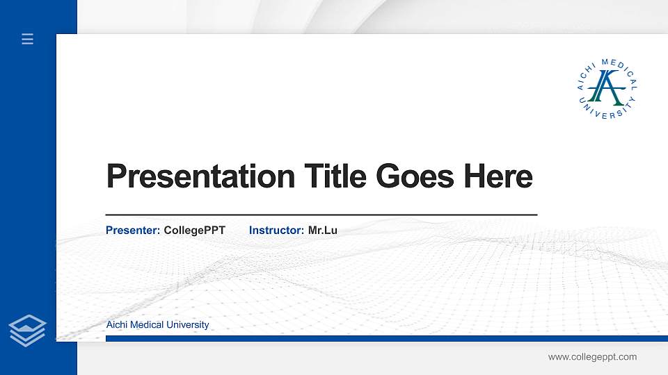 Aichi Medical University Thesis Proposal/Graduation Defense PPT Template16:9 ratio PPT effect preview image