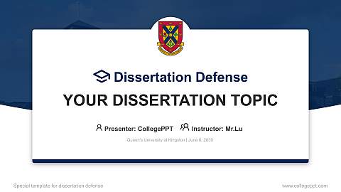 Queen’s University at Kingston Graduation Thesis Defense PPT Template