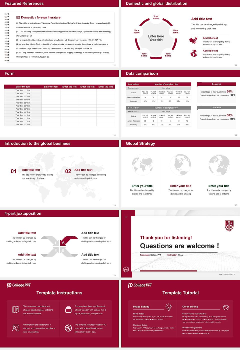 Birkbeck, University of London Thesis Proposal/Graduation Defense PPT Template16:9 ratio PPT effect preview image4