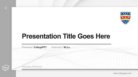 University of Plymouth Thesis Proposal/Graduation Defense PPT Template