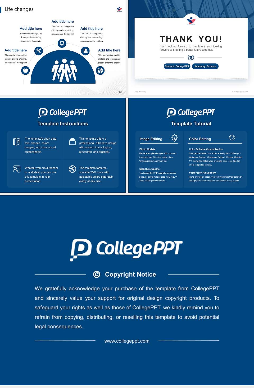 Aino University National Scholarship Defense PPT Template4:3 ratio PPT effect preview image4