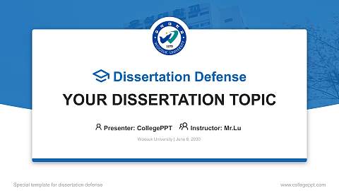Woosuk University Graduation Thesis Defense PPT Template