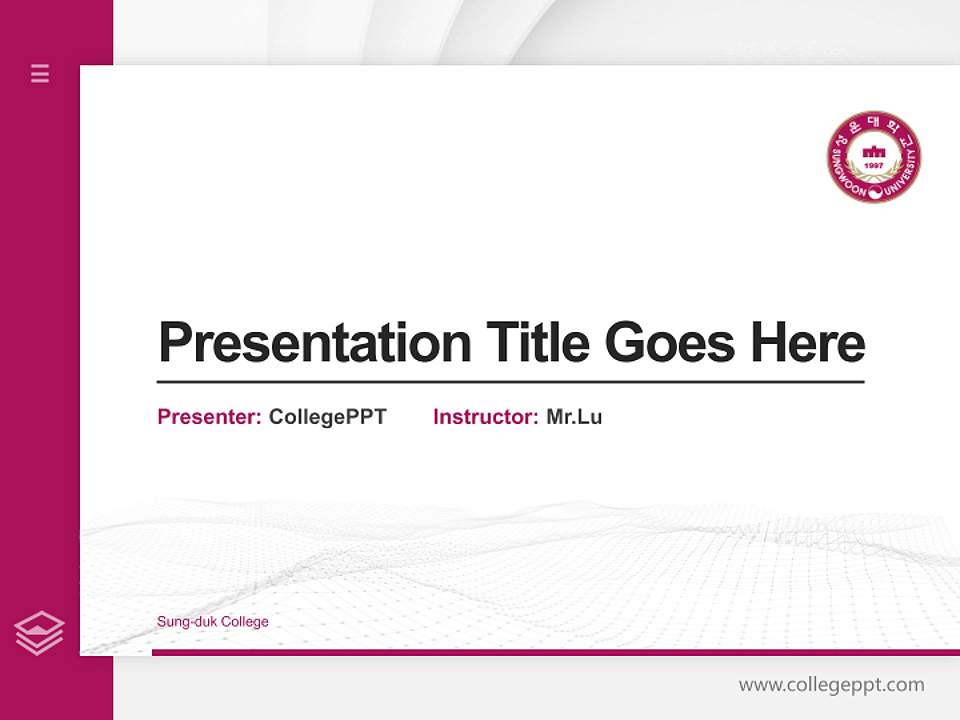 Sung-duk College Thesis Proposal/Graduation Defense PPT Template4:3 ratio PPT effect preview image5