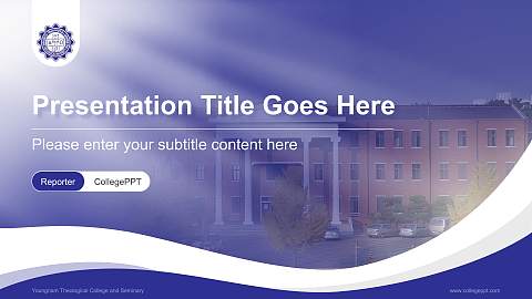 Youngnam Theological College and Seminary Lecture Sharing and Networking Event PPT Template