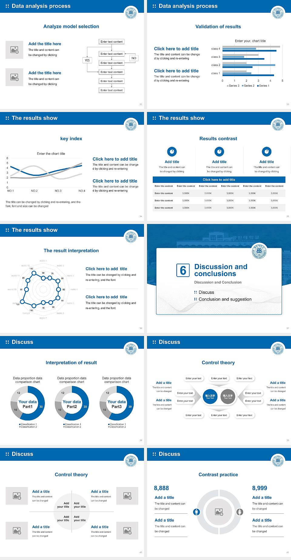 Kyungmin College Graduation Thesis Defense PPT Template4:3 ratio PPT effect preview image5