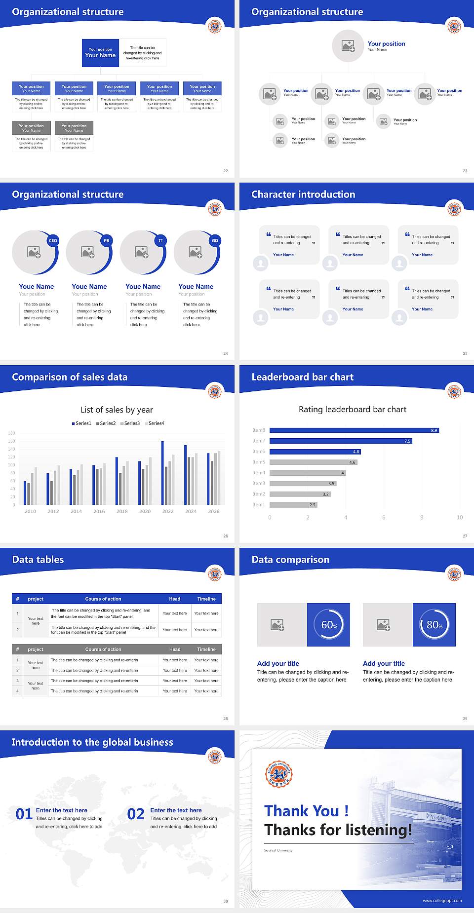 Sorabol University Academic Presentation/Research Findings Report PPT Template4:3 ratio PPT effect preview image4