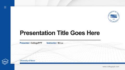 University of Seoul Thesis Proposal/Graduation Defense PPT Template