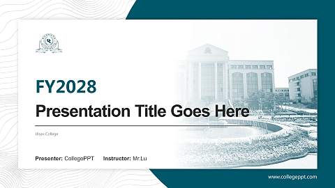 Ulsan College Academic Presentation/Research Findings Report PPT Template