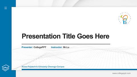 Korea Polytechnic University Cheongju Campus Thesis Proposal/Graduation Defense PPT Template
