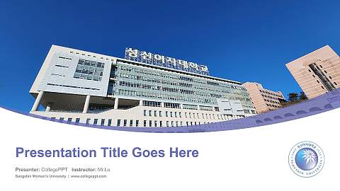 Sungshin Women’s University Course/Courseware Creation PPT Template