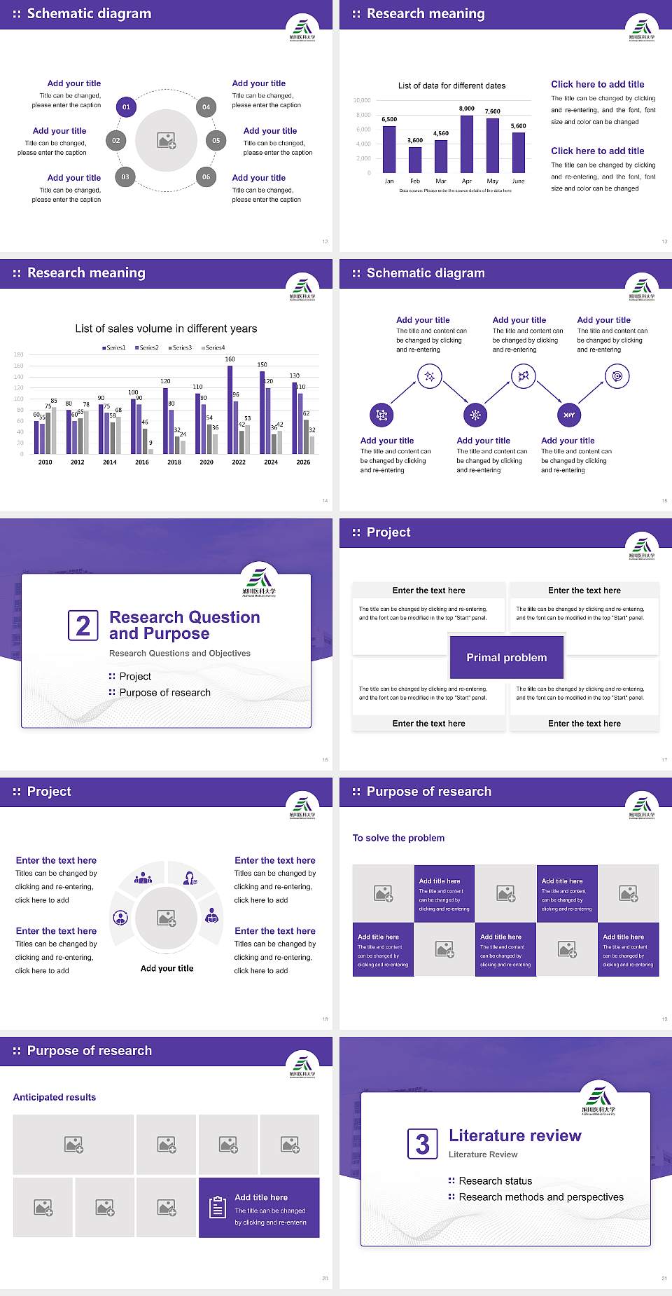 Asahikawa Medical University Graduation Thesis Defense PPT Template4:3 ratio PPT effect preview image3