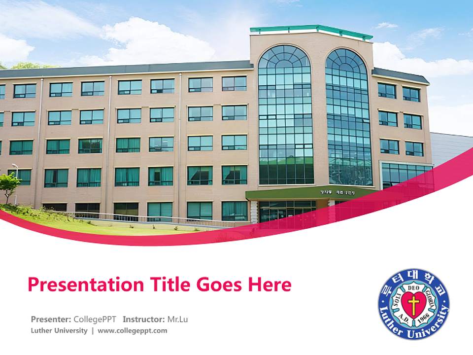 Luther University Course/Courseware Creation PPT Template4:3 ratio PPT effect preview image5