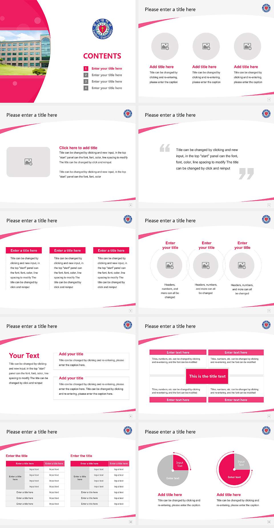 Luther University Course/Courseware Creation PPT Template4:3 ratio PPT effect preview image2