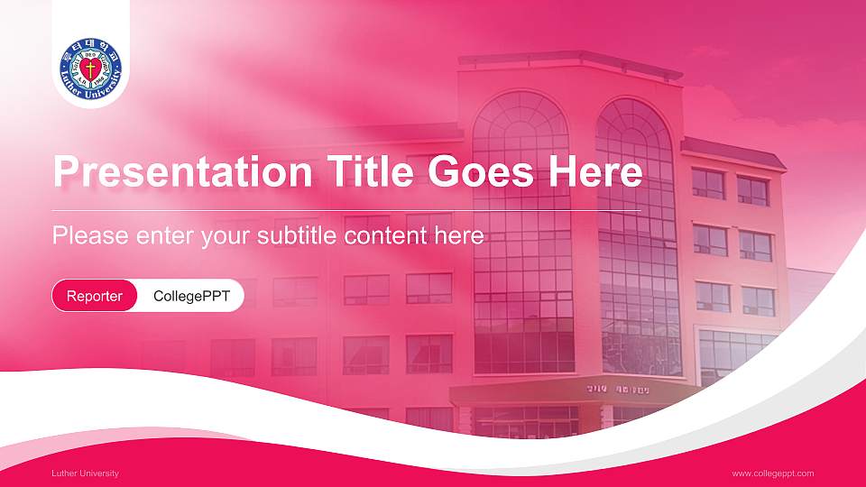 Luther University Lecture Sharing and Networking Event PPT Template16:9 ratio PPT effect preview image