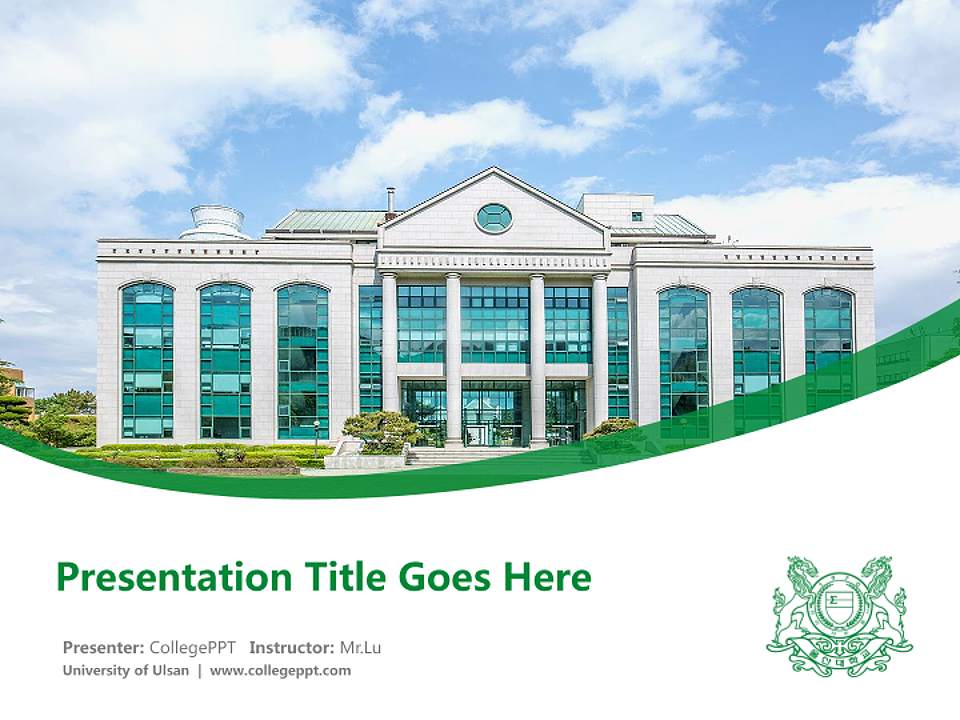University of Ulsan Course/Courseware Creation PPT Template4:3 ratio PPT effect preview image5