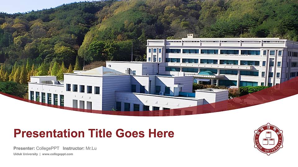 Uiduk University Course/Courseware Creation PPT Template16:9 ratio PPT effect preview image