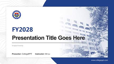 Sungkyul University Academic Presentation/Research Findings Report PPT Template