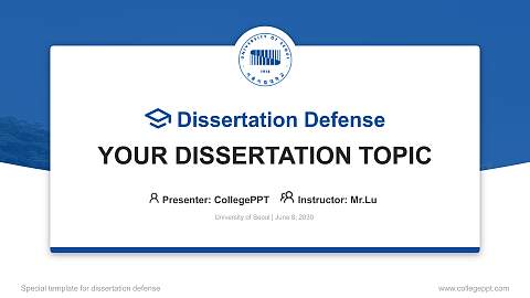 University of Seoul Graduation Thesis Defense PPT Template