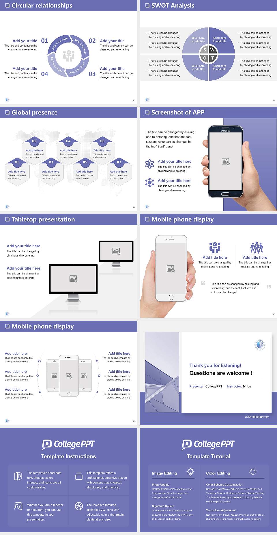 Sungshin Women’s University General Purpose PPT Template4:3 ratio PPT effect preview image5