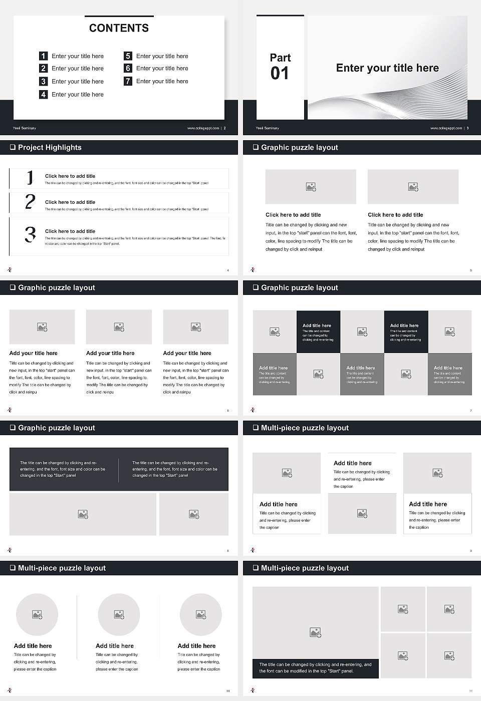 Yaeil Seminary General Purpose PPT Template16:9 ratio PPT effect preview image2